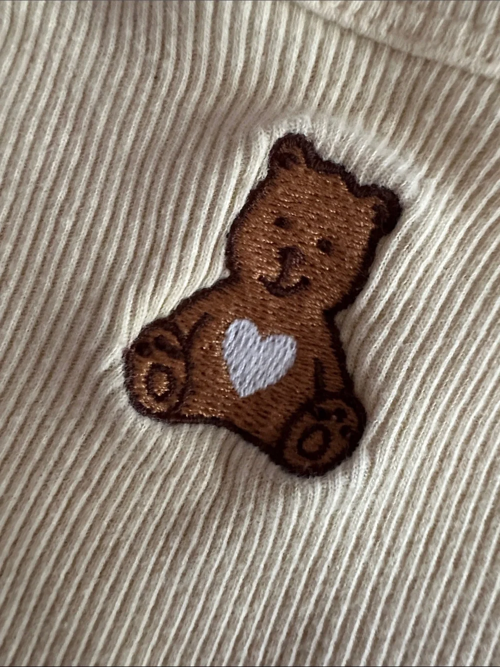 GAP Set of 2 Butter Yellow Ribbed Tank with Brown Teddy Patch and Cardigan